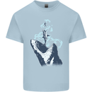 Megalodon v Great White Shark v Scuba Diver Kids T-Shirt Childrens Light Blue