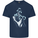 Megalodon v Great White Shark v Scuba Diver Kids T-Shirt Childrens Navy Blue