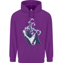 Megalodon v Great White Shark v Scuba Diver Mens 80% Cotton Hoodie Purple