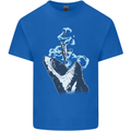 Megalodon v Great White Shark v Scuba Diver Mens Cotton T-Shirt Tee Top Royal Blue