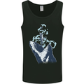 Megalodon v Great White Shark v Scuba Diver Mens Vest Tank Top Black