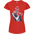 Megalodon v Great White Shark v Scuba Diver Womens Petite Cut T-Shirt Red