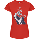 Megalodon v Great White Shark v Scuba Diver Womens Petite Cut T-Shirt Red