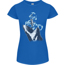 Megalodon v Great White Shark v Scuba Diver Womens Petite Cut T-Shirt Royal Blue