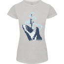 Megalodon v Great White Shark v Scuba Diver Womens Petite Cut T-Shirt Sports Grey