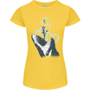 Megalodon v Great White Shark v Scuba Diver Womens Petite Cut T-Shirt Yellow
