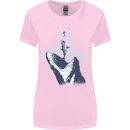 Megalodon v Great White Shark v Scuba Diver Womens Wider Cut T-Shirt Light Pink