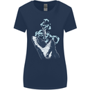 Megalodon v Great White Shark v Scuba Diver Womens Wider Cut T-Shirt Navy Blue