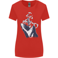 Megalodon v Great White Shark v Scuba Diver Womens Wider Cut T-Shirt Red