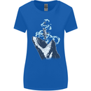 Megalodon v Great White Shark v Scuba Diver Womens Wider Cut T-Shirt Royal Blue