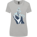 Megalodon v Great White Shark v Scuba Diver Womens Wider Cut T-Shirt Sports Grey