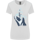 Megalodon v Great White Shark v Scuba Diver Womens Wider Cut T-Shirt White