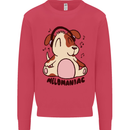 Melomaniac Dog Yoga Meditation Funny Kids Sweatshirt Jumper Heliconia