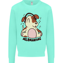 Melomaniac Dog Yoga Meditation Funny Kids Sweatshirt Jumper Peppermint