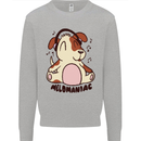 Melomaniac Dog Yoga Meditation Funny Kids Sweatshirt Jumper Sports Grey