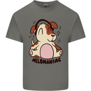 Melomaniac Dog Yoga Meditation Funny Kids T-Shirt Childrens Charcoal