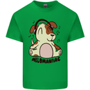 Melomaniac Dog Yoga Meditation Funny Kids T-Shirt Childrens Irish Green