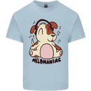 Melomaniac Dog Yoga Meditation Funny Kids T-Shirt Childrens Light Blue