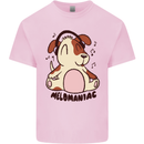 Melomaniac Dog Yoga Meditation Funny Kids T-Shirt Childrens Light Pink