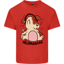 Melomaniac Dog Yoga Meditation Funny Kids T-Shirt Childrens Red