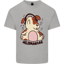 Melomaniac Dog Yoga Meditation Funny Kids T-Shirt Childrens Sports Grey