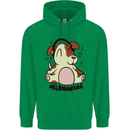 Melomaniac Dog Yoga Meditation Funny Mens 80% Cotton Hoodie Irish Green