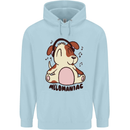 Melomaniac Dog Yoga Meditation Funny Mens 80% Cotton Hoodie Light Blue