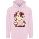 Melomaniac Dog Yoga Meditation Funny Mens 80% Cotton Hoodie Light Pink