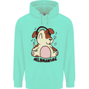 Melomaniac Dog Yoga Meditation Funny Mens 80% Cotton Hoodie Peppermint