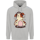 Melomaniac Dog Yoga Meditation Funny Mens 80% Cotton Hoodie Sports Grey
