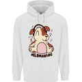 Melomaniac Dog Yoga Meditation Funny Mens 80% Cotton Hoodie White