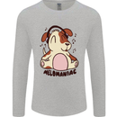 Melomaniac Dog Yoga Meditation Funny Mens Long Sleeve T-Shirt Sports Grey