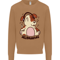 Melomaniac Dog Yoga Meditation Funny Mens Sweatshirt Jumper Caramel Latte