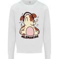 Melomaniac Dog Yoga Meditation Funny Mens Sweatshirt Jumper White