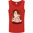 Melomaniac Dog Yoga Meditation Funny Mens Vest Tank Top Red
