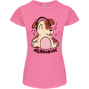Melomaniac Dog Yoga Meditation Funny Womens Petite Cut T-Shirt Azalea