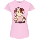 Melomaniac Dog Yoga Meditation Funny Womens Petite Cut T-Shirt Light Pink