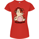 Melomaniac Dog Yoga Meditation Funny Womens Petite Cut T-Shirt Red