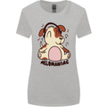 Melomaniac Dog Yoga Meditation Funny Womens Wider Cut T-Shirt Sports Grey