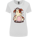 Melomaniac Dog Yoga Meditation Funny Womens Wider Cut T-Shirt White