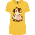 Melomaniac Dog Yoga Meditation Funny Womens Wider Cut T-Shirt Yellow