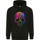 Melting Skull Biker Motorcycle Gothic Childrens Kids Hoodie Black