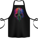 Melting Skull Biker Motorcycle Gothic Cotton Apron 100% Organic Black