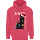 Meowy Christmas Tree Funny Cat Xmas Childrens Kids Hoodie Heliconia