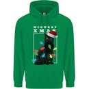 Meowy Christmas Tree Funny Cat Xmas Childrens Kids Hoodie Irish Green