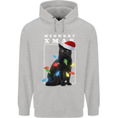 Meowy Christmas Tree Funny Cat Xmas Childrens Kids Hoodie Sports Grey