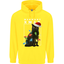Meowy Christmas Tree Funny Cat Xmas Childrens Kids Hoodie Yellow