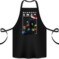 Meowy Christmas Tree Funny Cat Xmas Cotton Apron 100% Organic Black