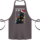 Meowy Christmas Tree Funny Cat Xmas Cotton Apron 100% Organic Dark Grey