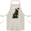 Meowy Christmas Tree Funny Cat Xmas Cotton Apron 100% Organic Natural